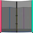 Trampoline Net, 10-16ft Premium Round Trampoline Netting Replacement, UV-Resistant, Weather-Resistant, Breathable, Durable (Not Include Poles) (Fit 12Ft 8 Poles)