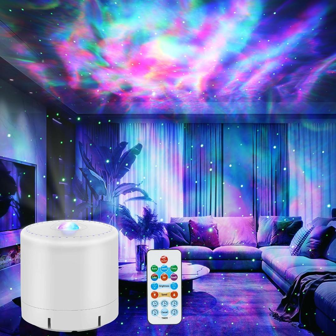 HERHOTER Galaxy Projector,Star Projector with Timer and Remote Control for Adults Bedroom Decoration, Party,Star Night Light (3in)