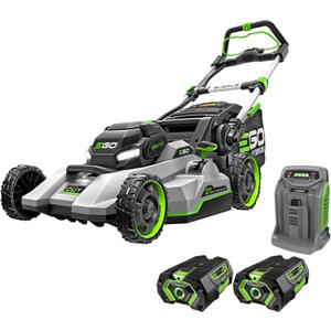 EGO Power+ Electric Lawn Mower, Self-Propelled Cordless with Select Cut and Touch Drive, Includes (2) 56V 4.0Ah Batteries and Rapid Charger  LM2132SP-2