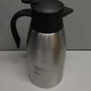 68 Oz Insulated Thermal Coffee Carafe Stainless Steel Double Walled Vacuum Coffee Thermos, Hot Water, Tea, Hot Beverage Dispenser, Keep 24 Hour Heat Retention/ 12 Hour Cold Retention (Sliver, 2L)