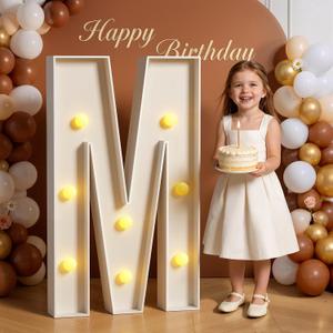 Marquee Letters 3 Feet Tall 3FT Large Light Up Letters M for Wedding Will You Marry Me Sign Happy Birthday Engagement Party Decorations Big Letterboard M