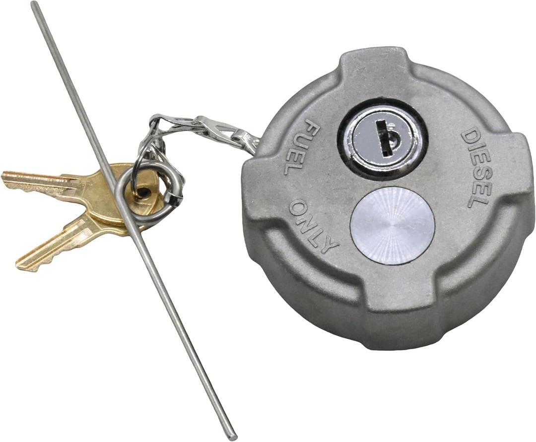 Fokes (1PCS) Locking Diesel 2 1/4" (57.60.3mm) Fuel cap Compatible with International MD Semi Trucks, Reefer Trailer, Ford 650/750 Replacement FTA-C02 FTA-N-04 FTA-N6-16 FTA-N-73 with rubber seal