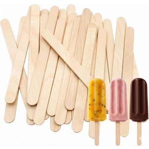 Popsicle Sticks, 100 PCS 5.5"x0.4" Wooden Sticks for Crafts, Waxing, coffee, Ice Cream, and Tongue Depressor
