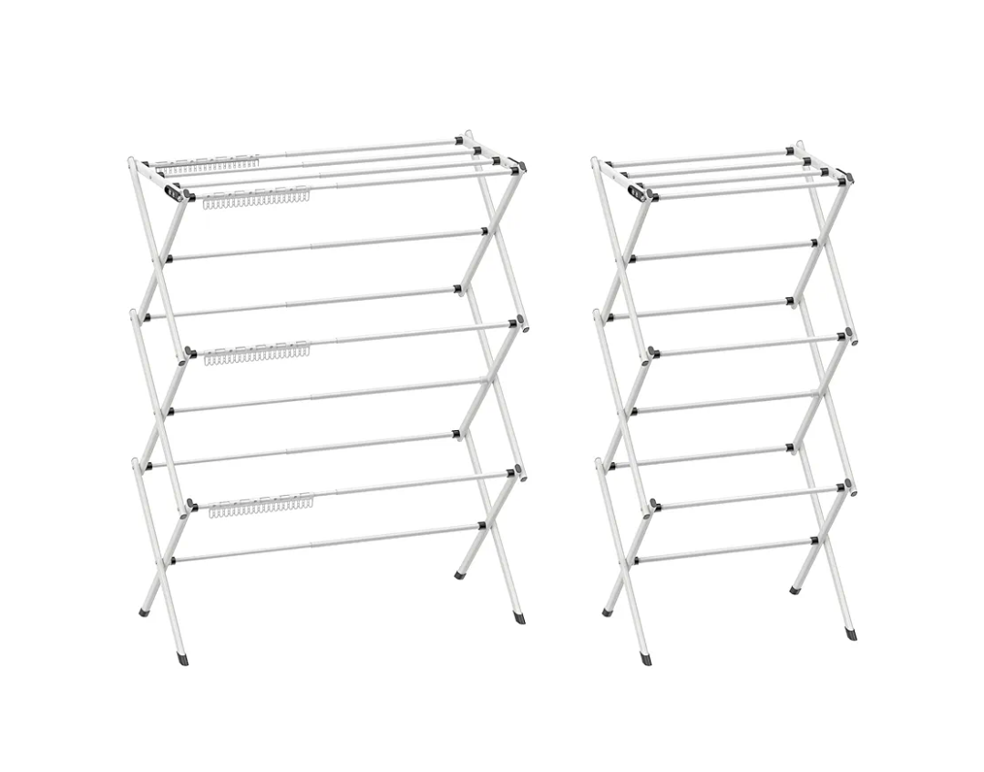 Foldable Drying Rack Clothing,Clothes Drying Rack Folding Indoor and Outdoor Rack,Laundry Drying Rack Collapsible-Black White