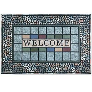 CHICHIC Rectangle Entrance Door Mat Large 24 x 36 Inch Entry Way High Traffic Area Doormat Front Door Rugs Outdoors Heavy Duty Welcome Mat, Non Slip Rubber Back Low Profile for Garage,Size: 2' x 3' (Rectangular)