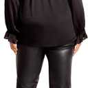 CITY CHIC Plus Size Top, Maia Top (Black, XL)