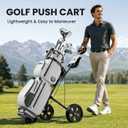 2-Wheel Golf Pull Cart – Lightweight Foldable Golf Push Cart with Durable Steel Frame, Adjustable Web Straps, Compact Design for Walking Golfers