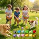 24 Pack Prefilled Easter Eggs with Axolotl Mochi Squishy Toys, Easter Basket Stuffers, Easter Eggs Filled Mini Squishy Toy, Party Favors for Kids, Easters Gifts, Classroom Exchange