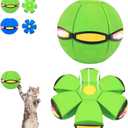 Magic Meta Ball,Magic Bouncing Ball,Metaball Flying Saucer,Pet Flying Saucer, Foldable, Dual Form Free Switching, Suitable for Indoor & Outdoor Use. (Green)