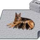 LOOBANI 2 Packs Extra Large Washable Pee Pads for Dogs 48"x48", Non-Slip Reusable Dog Mat, Super Absorbent Whelping Pads, Leak-Proof Dog Playpen Mat for Floor, Bed, Incontinence, Housebreak,Gray