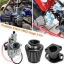 FVRITO VM22 26mm Carb for Predator 212 Carburetor 212cc 196cc Coleman CT200U CT200U-EX BT200X KT196 Mini Bike Go Kart Baja Warrior MB200 6.5hp GX160 GX200 OHV Clone Engine Performance Parts Black