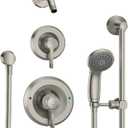 Moen Commercial Classic Brushed Nickel Posi-Temp Pressure Balancing Shower and Handshower Trim without Valves, Showerhead Sold Separately, T8342NHCBN