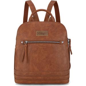 Montana West Wrangler Backpack Purse for Women Medium Ladies Bookbag Travel Daypacks Bags WG186-9116BR (Brown)