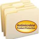 Smead Manila Folders With Product Protection, Letter Size, 1/3 Cut, Box Of 100
