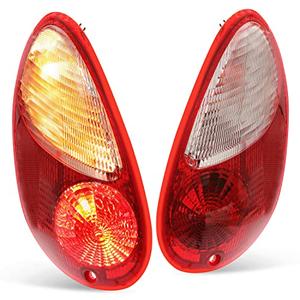 HECASA Tail Lights Replacement Compatible with 2006-2010 Chrysler PT Cruiser Replacement for 5116222AB 5116223AB Pair w/Bulbs Halogen