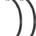 Flame King E15INPT-X2 Pigtail Hose Connectors, 1/4" Male Inverted Flare (NOT NPT) for RV, Van, or Trailer, Propane Tank 2-Stage Auto Changeover Regulators, 15 inches (2-Pack), Black/Green