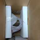 Kate and Laurel Sanzo Modern Pedestal Drink Table, 10 x 10 x 23, Antique Brass and White, Decorative End Table with Scalloped Marble Tabletop for Use as Small Plant Stand or Cute Martini Table (Gold)