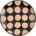 Mud Pie Black Terracotta Platter, Filled, 12" dia