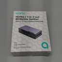 llano HDMI 2.1 Splitter 1 in 2 Out, 8K@60Hz 4K@120Hz/240Hz, SST & Mirror Mode Only (No Extend), HDCP 2.3, HDR10, Dolby Vision, for PS5, Xbox, Apple TV, Laptop, Aluminum Case