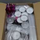 LemonRoad 36 Pcs Cheerleader Gift Bulk for Team Cheer Tumbler Cups Pom Pom Keychain Bags Bow Water Bottles with Lid and Straw for Cheerleader Women Sport Party Favor (Rose Red)