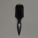 Vented Curl Defining Brush, Detangling & Clump-Forming Styling Brush for Wavy Curly Coily Hair, Wet/Dry, Anti-Frizz, Rounded Tips, Non-Slip Handle (Black)