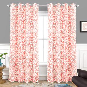 DriftAway Julia Watercolor Blackout Room Darkening Lined Thermal Insulated Energy Saving Window Curtains 2 Layers 2 Panels Each Size 52 Inch by 84 Inch Blush