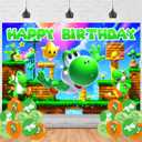 Cartoon Party Supplies5x3FT,Cartoon Backdrop,Cartoon Theme Happy Birthday Party Banner for Boys and Girls Anime Party Decoration