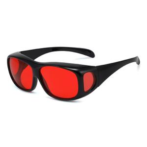 Eyekepper Red Lens Blue Light Glasses Men,Fitover Blue Light Blocking Glasses Women, Red Light Glasses Eye Protection - Black