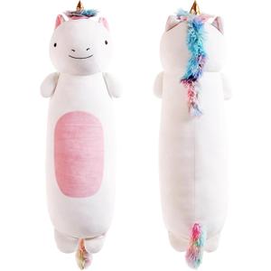 22 Long Unicorn Plush Body Pillow, Cute Colorful Unicorn Stuffed Animals, Unicor Squishy Soft Plushies Toy, Gifts for Kids Girls and Boys, Birthdays, Valentine's Day