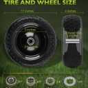 11x4.00-5 Flat Free Tire and Wheel Assembly, 3/4" Bearings