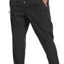 Rapoo Men's Lightweight Joggers Pants Quick Dry Workout Track Running Gym Athletic Pants with 3 Zipper Pockets, Black, Size L