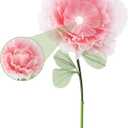 Wedding Giant Electric Artificial Flower: Auto-Open Organza Flower Decorations with Light - Large Floor Stand Blooming Flower Home Decor - Huge Banquet for Birthday Party Display (Pink, 23.62 IN)