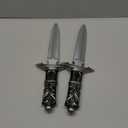 2 Pcs Fake Foam Dagger, Realistic Fake Short Sword Knife Role-Play Accessory, Martial Arts Weapons Prop for Play Fighting, Halloween Cosplay and Assassins Costume Accessory (7.4 inches (2 Pack))