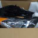 Headlight Assembly for Hyundai Elantra 2011 2012 2013, Passenger Driver Side Halogen Headlamp with Clear Lens Black Housing Amber Reflector (with Bulbs), 1 Pair, 92101-3y000 HY2503161