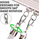 Jos & Haz Curtain Pull Wand Clear Acrylic 36" (4 Pack) Pull Rod Wand for Grommet Panels, Vertical Blinds, Shower Drapes Invisible Curtain Opener Stick for Opening & Closing Curtains