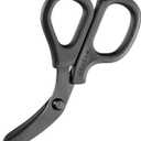 Mini 6" Trauma and Nurse's Shear. Razor sharp and compact scissors, perfect for EMTs, doctors, ICU, wound care and bandages (All Black)