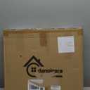 danpinera Outdoor Side Tables with Flower Cut Outs, Weather Resistant Steel Patio Side Table, Small Round Outdoor End Table Metal Side Table for Patio Yard Balcony Garden Black