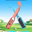 [Switch 2/1 Compatibale] 2-Pack Golf Club Hand Grips for Nintendo Switch 2/1/OLED, Hand Holder Game Accessories for Joycon, Handheld Handle for Nintendo Sports Game and for Mario Golf: Super Rush