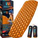 Sleepingo Ultralight Sleeping Mat - Inflatable & Compact Camping Air Mattress for Backpacking, Hiking- New (Orange)