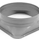 8 Inch Duct Connector Flange,Metal Square Pipe Connector to Round Interface Air Duct Metal Straight Pipe Flange for Ventilation,Cooling, Heating and Air Conditioning Systems