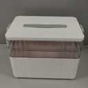 ARSTPEOE 3-Tier Medicine Organizer - Portable Medicine Cabinet with Plastic Handle, Multipurpose Medical Box, Pill Organizer, Empty First Aid Kit for Home