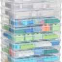 Transparent 5" x 7" Photo Storage Boxes - Photo Organizer Cases Photo Keeper Picture Storage Containers Box for Photos - 20 Pack (Clear)