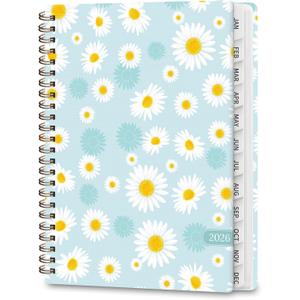 2026 Planner, Weekly and Monthly Calendar Planner Agenda, Jan 2026 - Dec 2026, Planning Academic Book, Office Desk Accessories and School Supplies - A5 (6.3'' x 8.5'') (Blue Daisies)