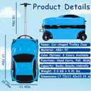 Carry-On Suitcase with Wheels Car-Style Hard Shell Luggage with Integrated Seat, Lightweight Rolling Travel Bag, ABS+PC Shell, Airline Approved