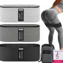 Booty Bands Set, Resistance Bands for Working Out, Exercise Bands for Women and Men Legs and Butt, Stretch Bands for Pilates, Yoga Starter Set (Black)