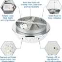 DAKASON LED Ceiling Light Fixture Flush Mount, Crystal Chandelier Modern Ceiling Light for Kitchen, Hallway, Living Room, Foyer, Closet, 12In 15W 1640LM, 3/4/5000K CCT Selectable, Dimmable