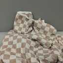 REPRECONF Ultra-Soft Checkered Quilt Set King Size Checkerboard Lightweight Breathable Bed Bedspread All Season Quilted Comforter Reversible 3 Pieces (1 Quilt, 2 Pillow Shams) Khaki