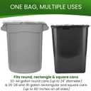 Betta 40-45 Gallon Clear Trash Bags, 50 Count Box, (40x46-inch) Commercial Heavy-Duty Garbage and Recycling Can Liners for 32-44 Gallon Round Cans, 25-35 Gallon Slim and Square Cans