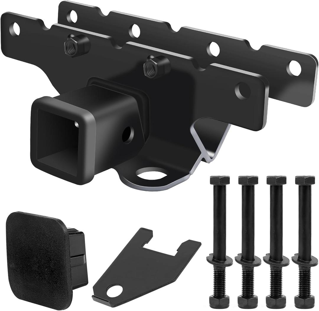 Tow Hitch Trailer Kit for 2018-2024 Jeep Wrangler JL JLU (Include 20-24 Diesel Engine; 21-24 4xe) - 2 Inch Rear Bumper Tow Trailer Hitch Receiver Kit (2 Door & 4 Doors) by Puxyblue