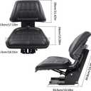 GXYWADY Tractor Suspension Seat for John Deere 1020 1530 2020 & New Holland 3000 3300 3400, Black